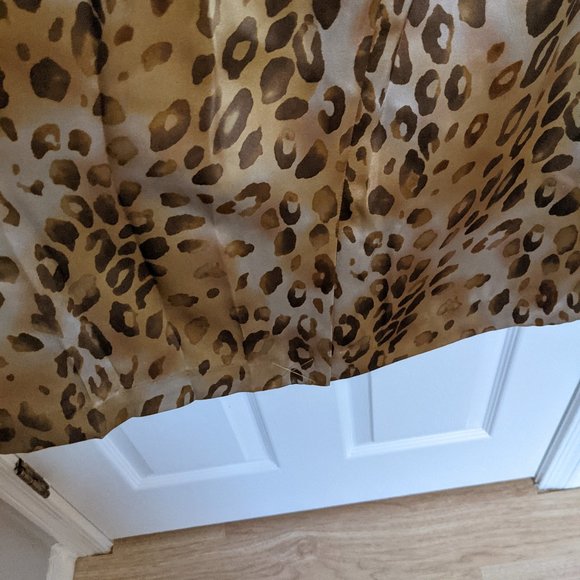 MOB WIFE !! |  NEVER WORN!! | Y2K VTG | SILK |  LEOPARD PRINT Sheath Dress!!  14 - Picture 9 of 10